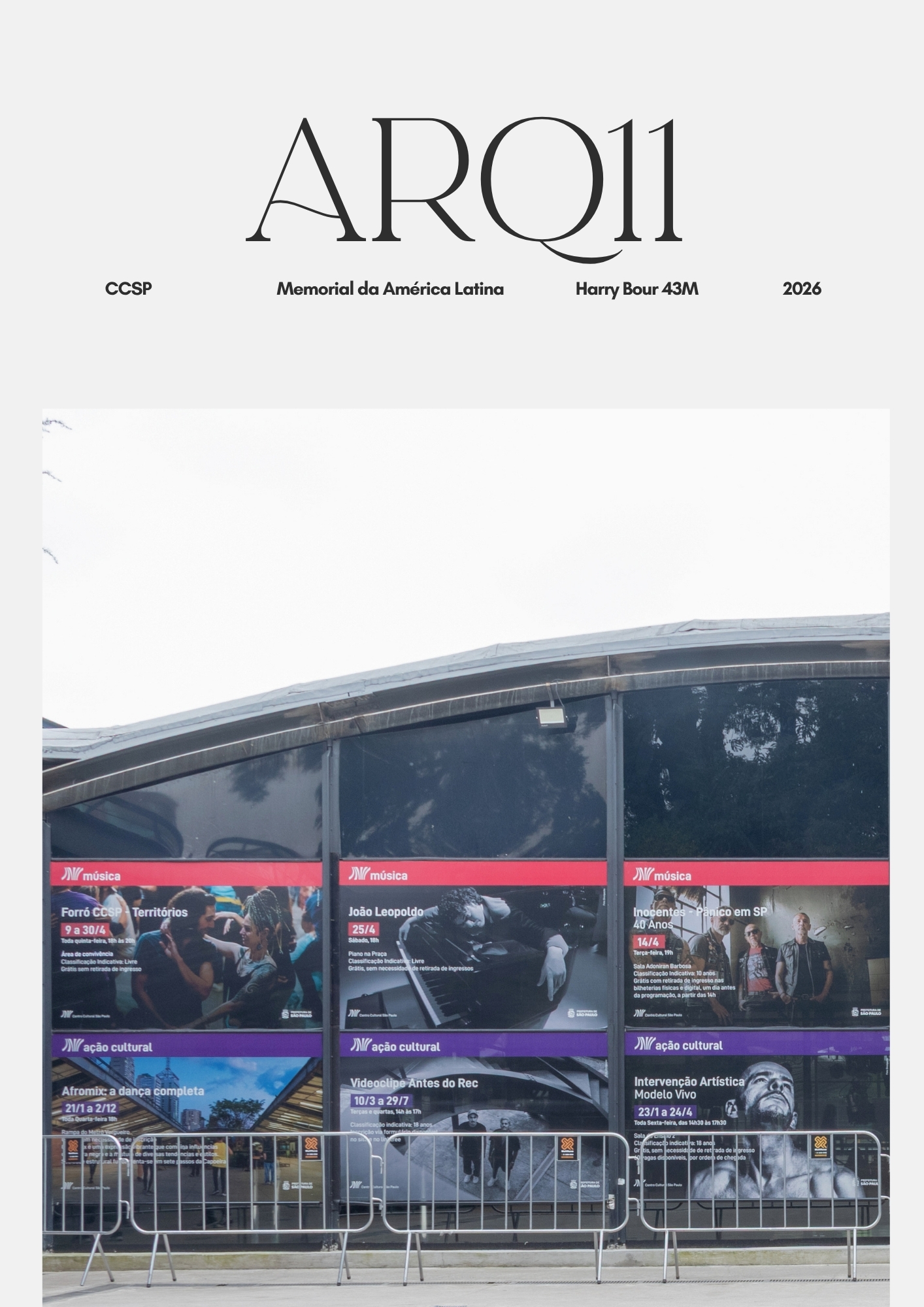 Capa do photobook ARCH11